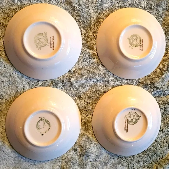 22K Warrented China Bowls 4ct - Picture 3 of 5